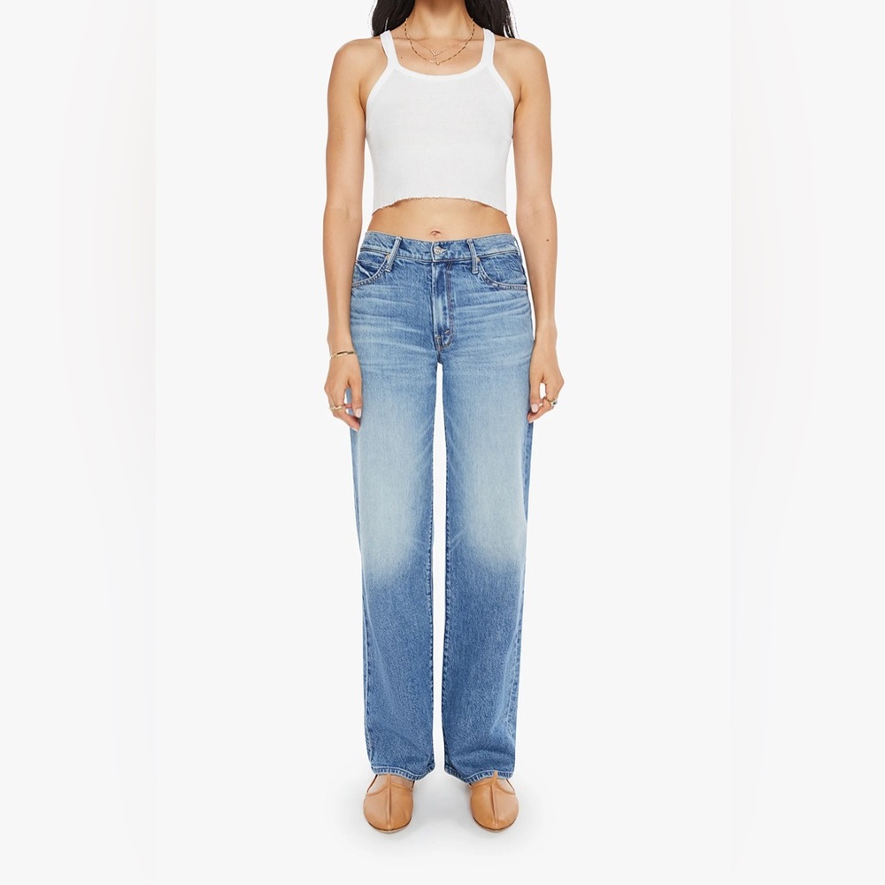 NWT Mother Denim Mid Rise Tunnel Vision Sneak Jeans in I’m A Winner | 26
